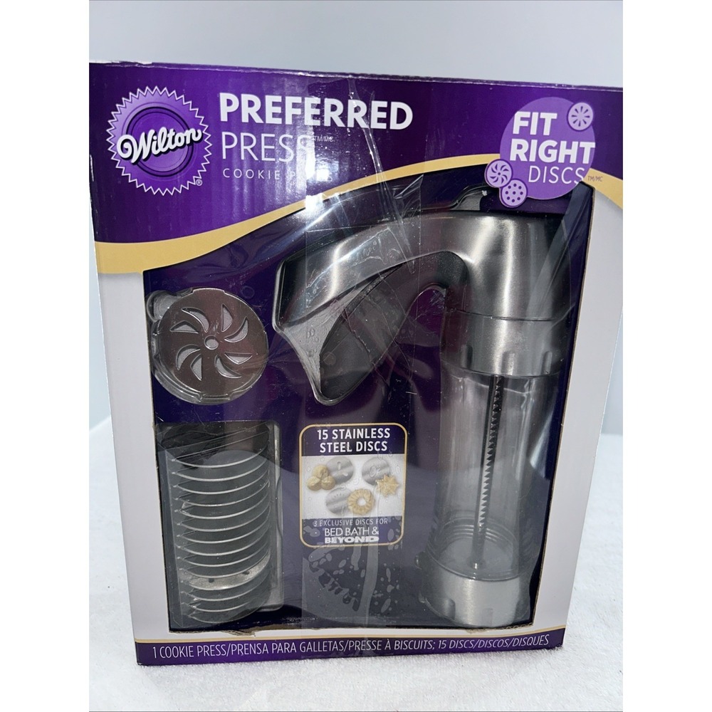 Wilton Preferred Cookie Press Worlds Best Cookie Press 15 Discs + 1 Cookie Press